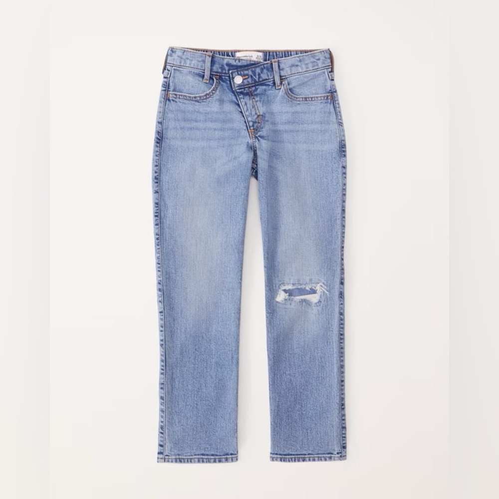 Abercrombie Kids Girls High Rise 90s Straight Jeans